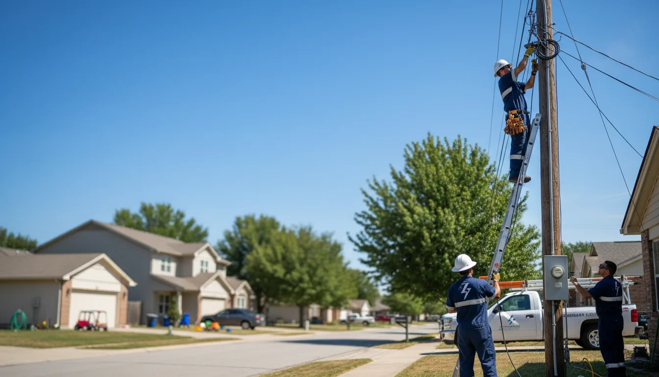 Residential electrician providing installation services in Fort Gibson, OK